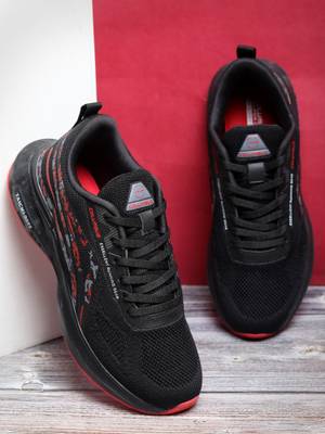 COLUMBUS Columbus SPEED Sports Shoes for Men's - Running, Walking, Gym, Comfort-Black/Red Outdoors For Men