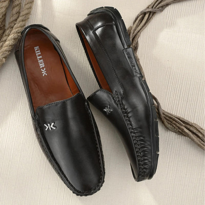 KILLER KL8040 Lightweight Comfort Extra Soft Summer Trendy Premium Stylish Loafers For Men(Black , 5)