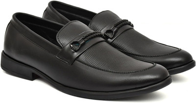 rosso bruno ROSSO BRUNO Casual Loafers for Men | Men's Slip on Loafers Casual Loafers For Men(Black , 7)