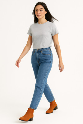 Partner Women Cognac Brown Pure Leather Chelsea Boots | Block Heel | Ankle-Length Design Boots For Women(Tan , 5)