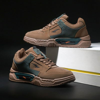 asian Shadow-01 Sneakers For Men & Boys | Comfort Casual Sports Shoes For Gym & Walk Sneakers For Men(Olive, Brown , 6)