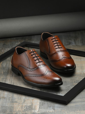 MACTREE Lace Up For Men(Tan , 10)