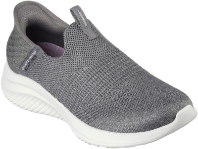 Skechers ULTRA FLEX 3.0-SMOOTH STEP Canvas Shoes For Women(Grey , 5)