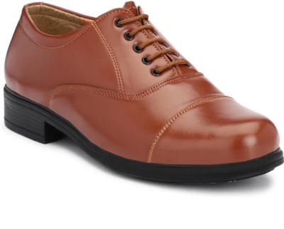 KATENIA Lightweight Synthetic Leather and Oxford Police Shoes Oxford For Men(Tan)