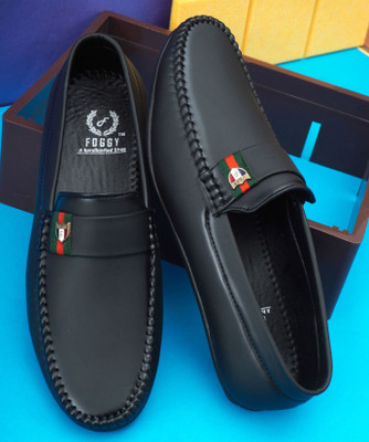 FOGGY Loafers For Men(Black , 10)