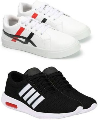 HOTSTYLE Sneakers For Men(Black, White, Red)