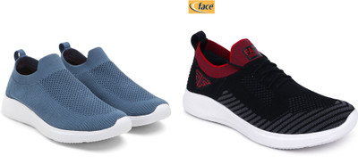 Face Stylish Casual Shoes for all , comfortable, soft. Sneakers For Men(Blue, Black , 9)