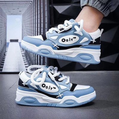 OGiy fashionable Stylish Light Weight Sneakers white Sneakers For Men(Blue , 8)
