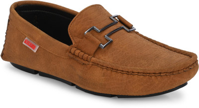 KILLER Killer Men’s Casual Loafers Tan Faux Leather SlipOn Comfort Versatile Shoes Driving Shoes For Men(Tan , 7)