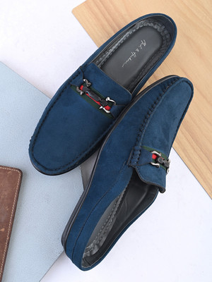 Mast & Harbour Men's SS25 Mules(Open Loafers) Loafers For Men(Blue , 10)