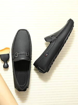 Faxian Perfect for Formal Wear, Business Casual, and Parties Loafers For Men(Black , 10)