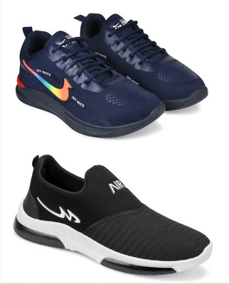 Free Kicks Combo Of 2 Shoes FK-NK-901 & FK-Mexico Running Shoes For Men(Black , 9)