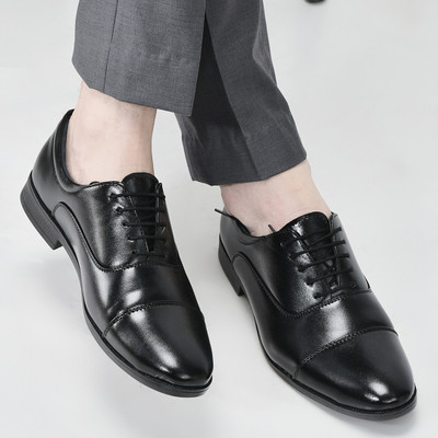 FAUSTO Formal Office Work Lace-Up Shoes Derby For Men(Black , 12)