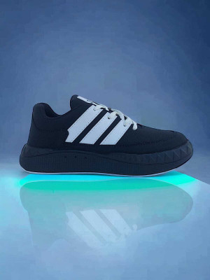 Hexy Flat Sole Sneakers Shoes for all Day wear with Memory Cushion Casual Shoes Casuals For Men(Black , 8)
