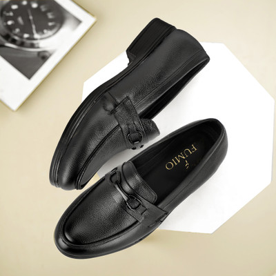 Fumio Premium Formal Derby Shoes for Men | Elegant & Stylish Design Loafers For Men(Black , 9)