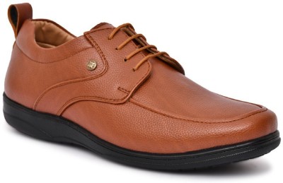 Peclo Tan formal shoe for Mens Lace Up For Men(Tan , 6)