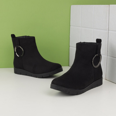 MOCHI 31-656 Boots For Women(Black , 4)