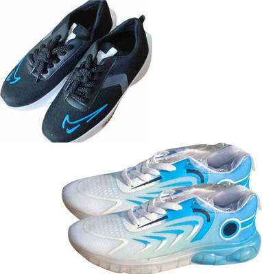 PABLO Casuals For Men(Black, Blue, Blue, White , 9)