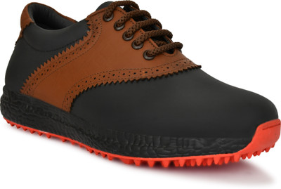 HITCARO Men's Professional & Premium Leather Golf Shoe Outdoors For Men(Black , 9)