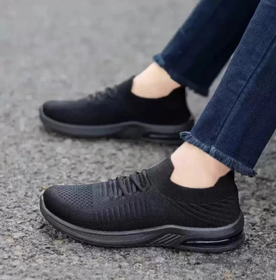 Footox Casual Shoes Sneakers For Women(Black , 5)