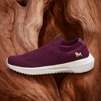 Neemans Basic Cozies Knit Slip Ons for Men – Light, Breezy & Comfy Casuals For Men(Maroon , 6)