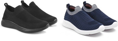 Face Stylish Sports Shoes for Men – Ideal for Running, Gym & Training Sneakers For Men(Black, Navy , 9)