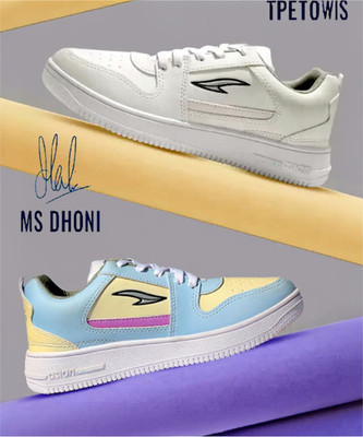 asian Sneakers,Casuals,Loafer Sneakers For Men(White, Yellow , 10)