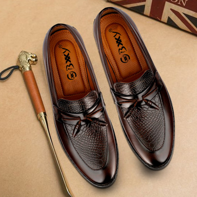 YUVRATO BAXI Men's New Stylish Casual Loafer And Moccasin Party Wear Shoes Party Wear For Men(Brown , 7)