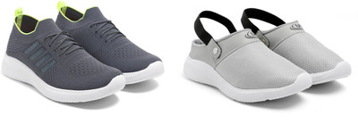 Face Stylish Sports Shoes for Men – Ideal for Running, Gym & Training Sneakers For Men(Grey, Grey , 9)