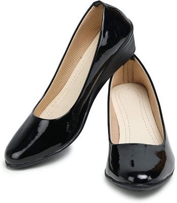 KOMOPT Fashionable Bellies and Ballerinas for Women Bellies For Women(Black , 6)
