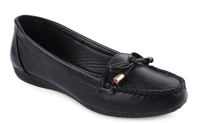 Dollphin Women Black Penny Loafers | Driving Moccasins Bellies For Women(Black , 5)