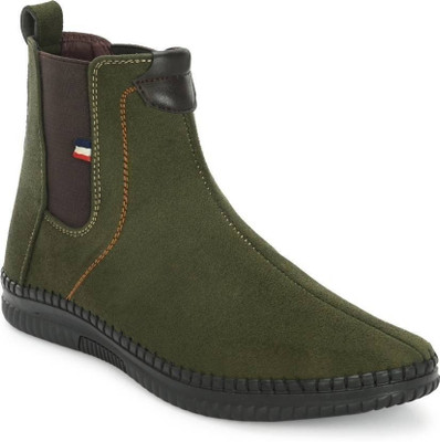 Lorence Fashion Hub Boots For Men(Green , 9)