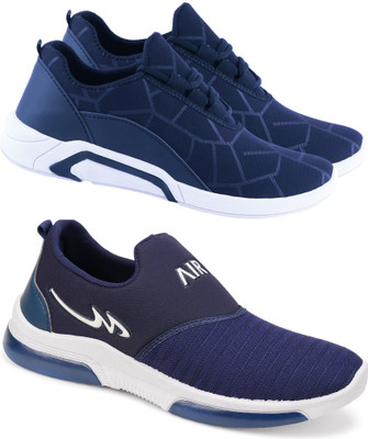 Free Kicks Combo Of 2 Shoes FK-Mexico & FK-Lysha Running Shoes For Men(Blue , 8)