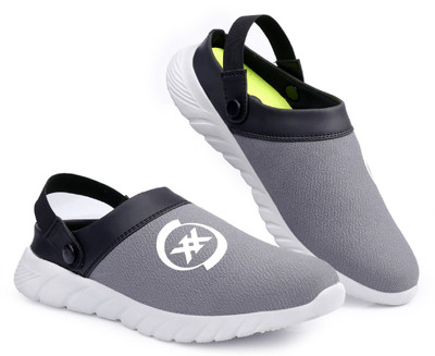 YUVRATO BAXI Men's Synthetic Material New Grey Casual Clogs Shoes With Eva Sole. Clogs For Men(Grey , 7)