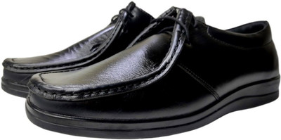 KOXA AM K2 – Ultra Lite Weight & Comfortable Leather Shoes for Men, Lace Up For Men(Black , 7)