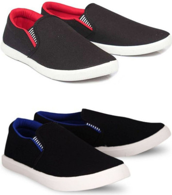 Hotspot 2 Pair Combo Trendy & Stylish Loafers For Men(Multicolor , 7)