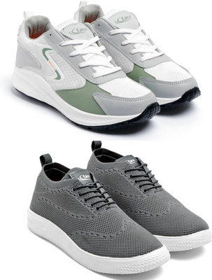 Face Men’s Sports Running Shoes – Lightweight, Breathable & Comfortable Running Shoes For Men(Green, Grey , 10)