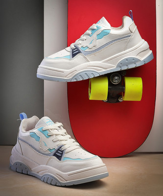 asian Casual Sneaker Shoes For Women | Stylish and Comfortable | NANCY-02 Sneakers For Women(White, Blue , 6)