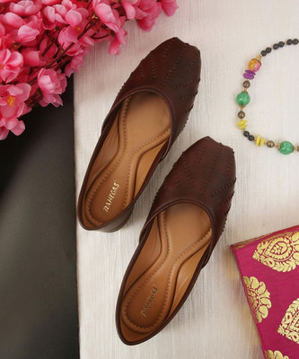 RAHEGAS Stylish Majori For Women, Ethnic Slip-On Womens Footwear Bellies For Women(Brown , 8)