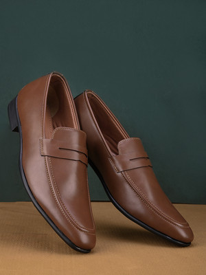INVICTUS FORMAL SHOES Slip On For Men(Tan , 8)