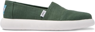 TOMS Women Green Alpargata Mallow Ivy Heritage Canvas Woven Design Slip-On Sneakers Slip On Sneakers For Men(Green)