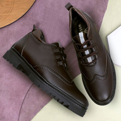 WELLWALK Brogues For Men(Brown , 7)