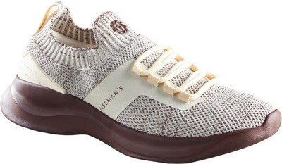 Neemans Fuse Knit Sneakers for Men Sneakers For Men(Off White , 7)