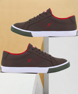 Sparx SM 671 | Stylish, Comfortable | Sneakers For Men(Olive, Maroon , 8)