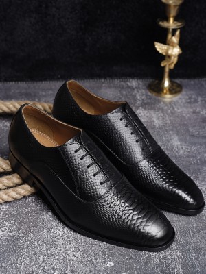 LOUIS STITCH Devils Black Formal Derby Lace Up Italian Leather Shoes for Men (EUSNJB) Derby For Men(Black , 8)