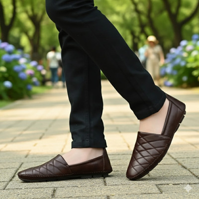 Hotage Casual Loafers Loafers For Men(Brown , 9)