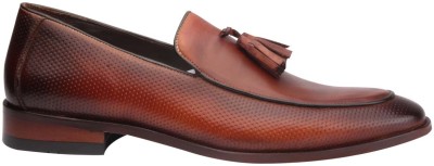 Harrykson London Men's Formal Leather Loafer Shoes-Genuine leather, Leather Party/Formal Slip On For Men(Brown)
