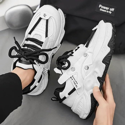 Cococart Fashion Style Walking Lace-Up Outdoor Sneakers For Men(White , 9)