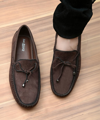 SAN FRISSCO Casual Slip On Synthetic Leather For Men Loafers For Men(Brown , 7)
