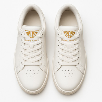 ROYAL RANCH The Royal Ranch Classic Low-Top Sneaker Sneakers For Men(White, Gold , 10)